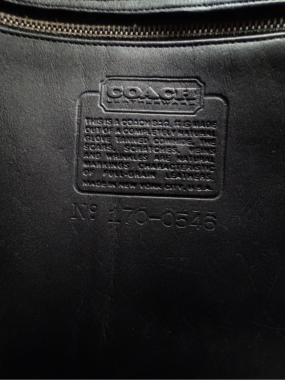 Vintage NYC Coach Black Saddle Pouch - Picture 9 of 10
